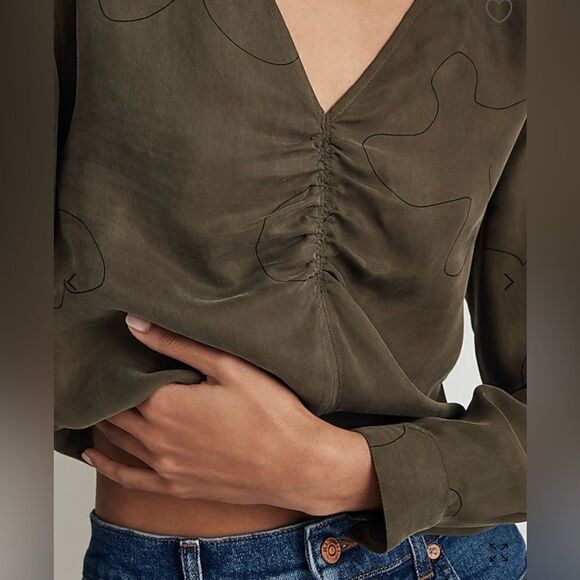 Madewell Brushed Ruched-Front Top - Picture 5 of 7